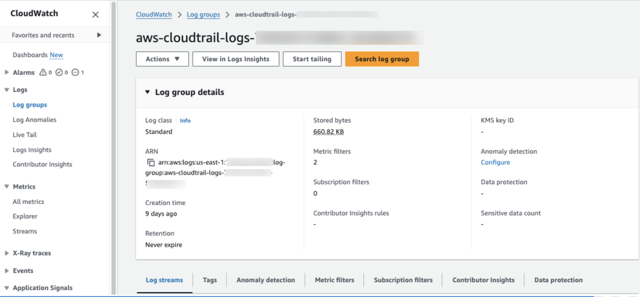 [Figure 3 - AWS Console - CloudWatch Logs]